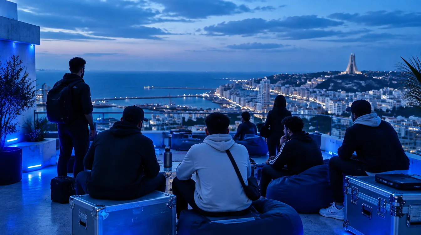 Ras El Hanout DZ community overlooking Algiers at night
