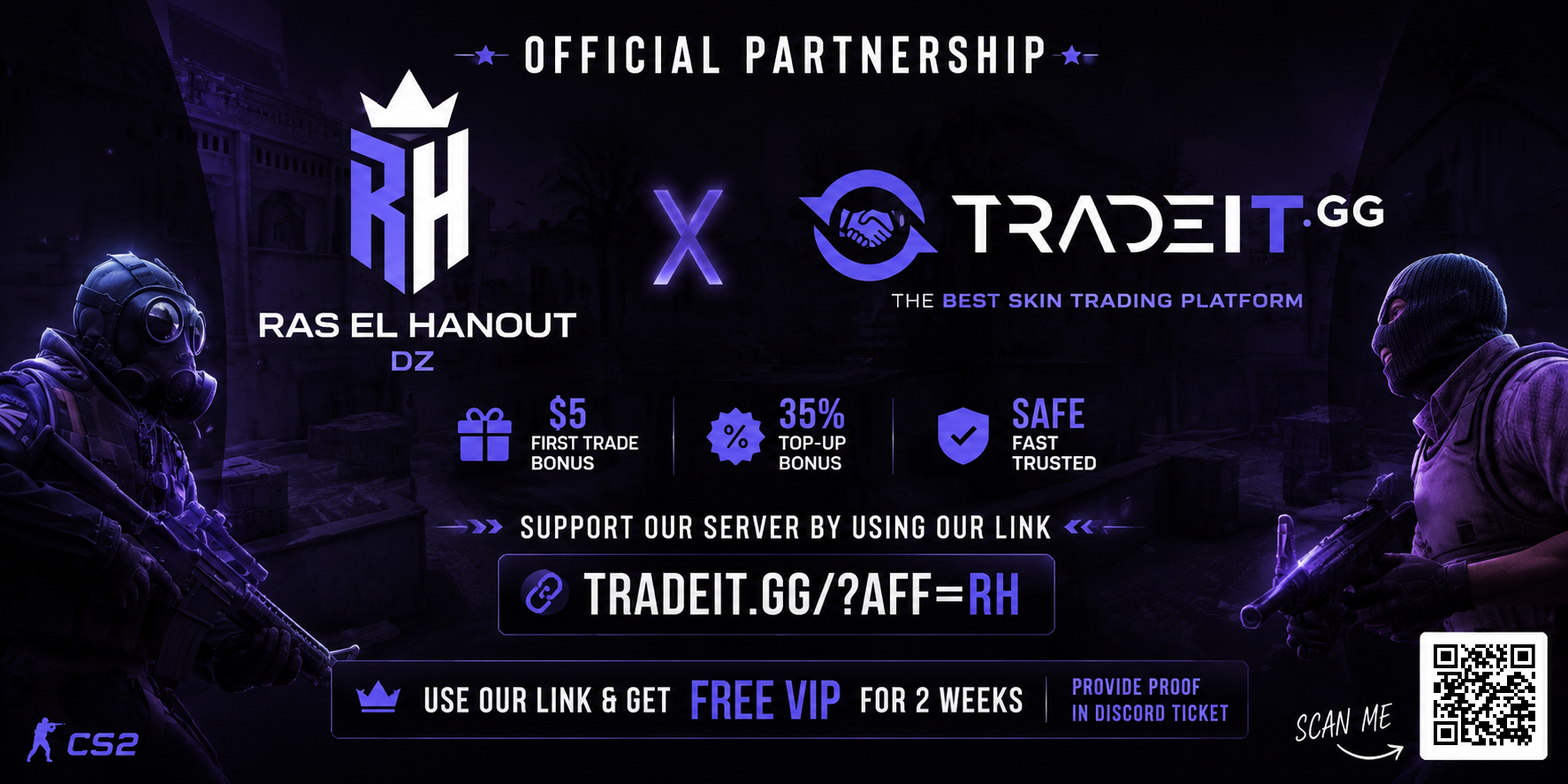 Ras El Hanout DZ official partnership with Tradeit.gg